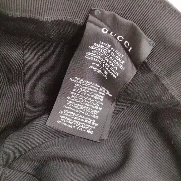 155290AV (S4) Gucci Cap Black PVC - Picture 6 of 10